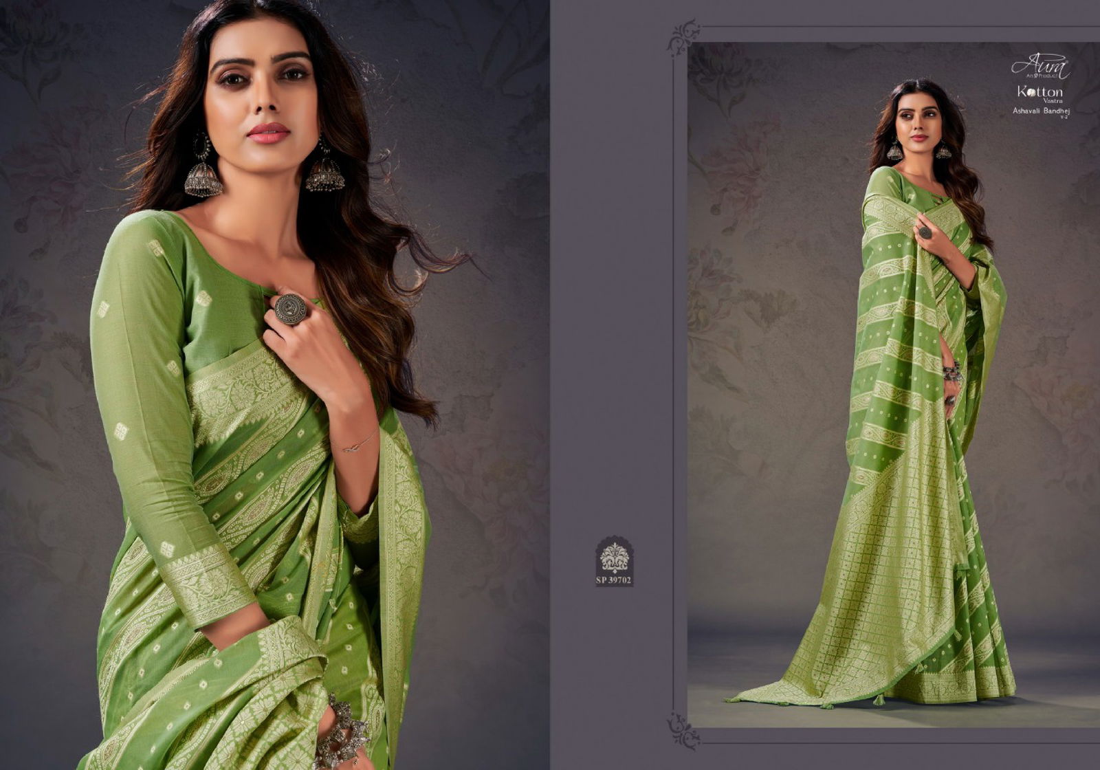 Ashavali Bandhej Vol 2 By Aura Party Wear Sarees Catalog
